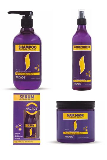Arcade Yoğun Onarıcı Bakım Serisi ( Şampuan 500 ML Maske Serum Fön Suyu) Özel Set