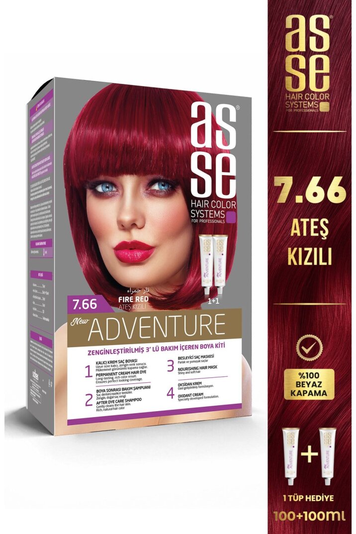 Asse Adventure Set Boya No:7.66 Ateş Kızılı - 1