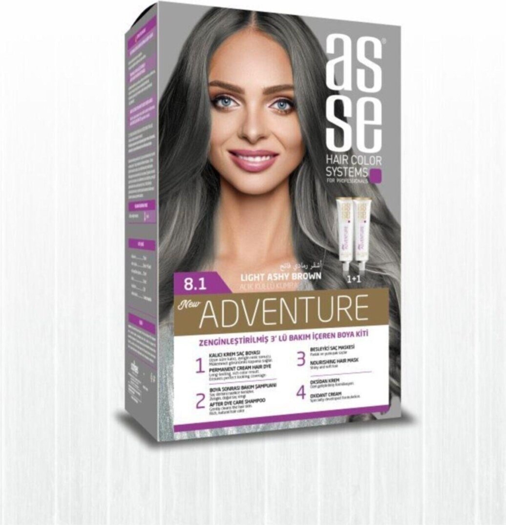 Asse Adventure Set Boya No:8.1 Açık Küllü Kumral - 1