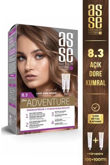 Asse Adventure Set Saç Boyası No:8.3 Açık Dore Kumral