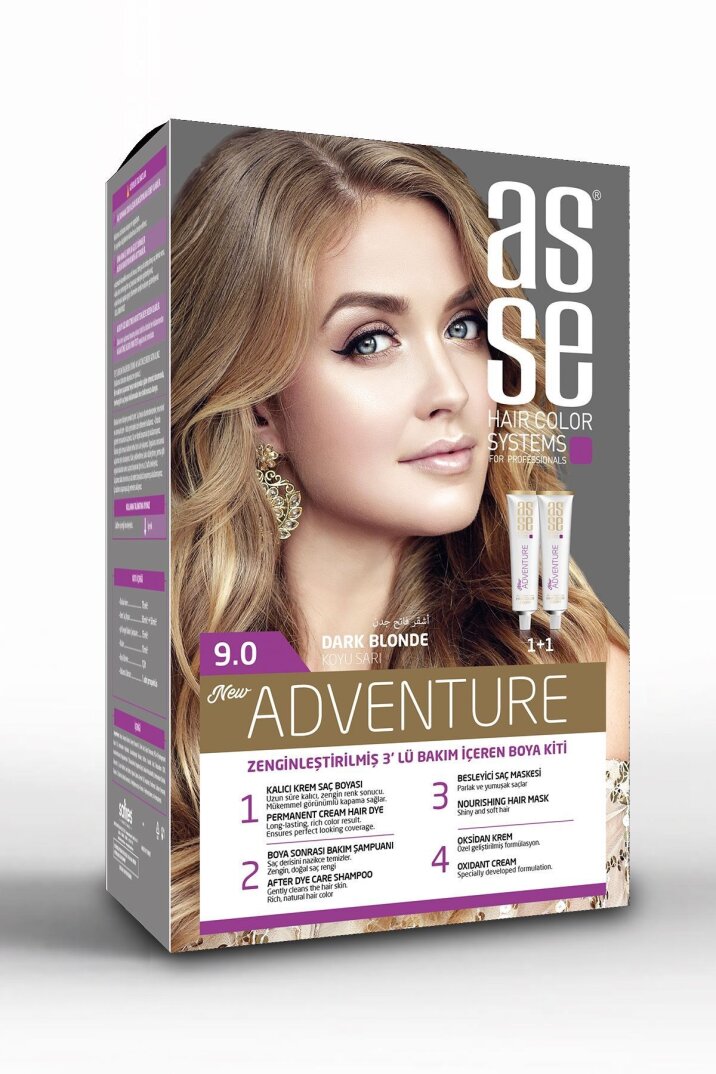 Asse Adventure Set Saç Boyası No:9.0 Koyu Sarı - 1