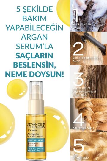 Avon Advance Techniques Fas Argan Yağı İçeren Besleyici Saç Serumu 30ml - 3
