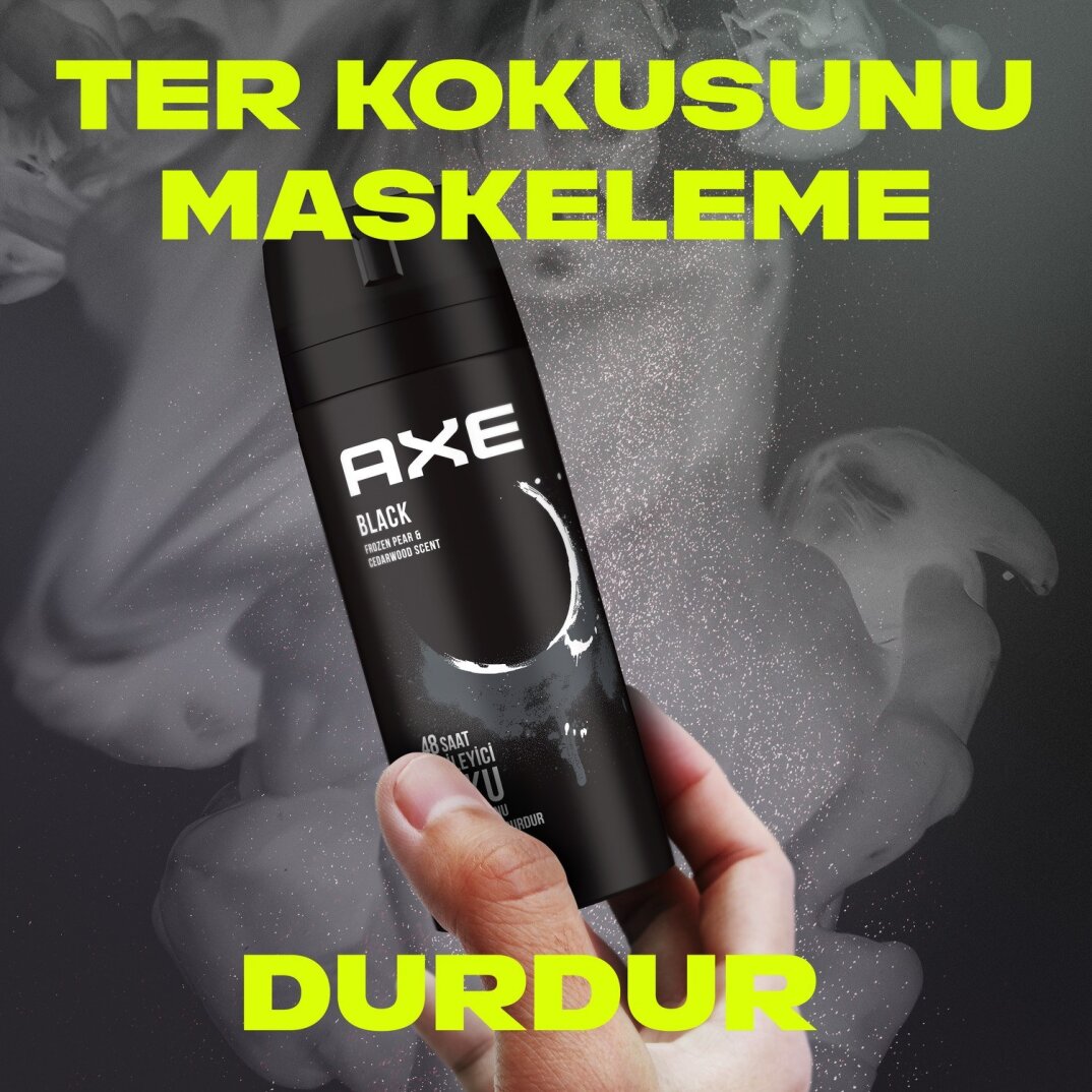 Axe Erkek Deodorant & Bodyspray Black 48 Saat Etkileyici Koku Vücut Spreyi 150 ml - 3