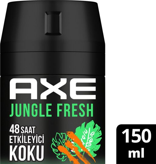 Axe Erkek Sprey Deodorant Jungle Fresh 48 Saat Etkileyici Koku 150 ml
