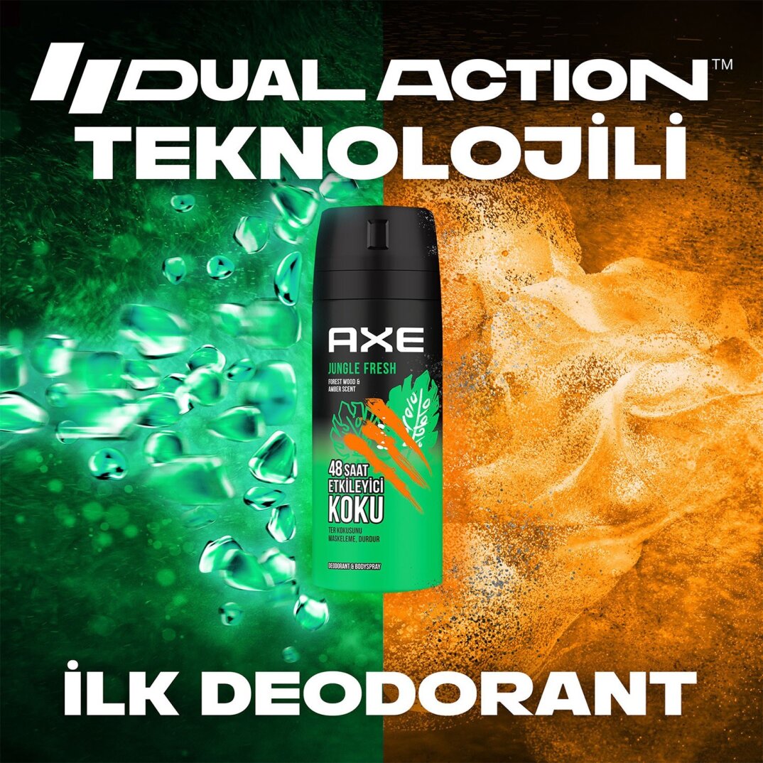 Axe Erkek Sprey Deodorant Jungle Fresh 48 Saat Etkileyici Koku 150 ml - 5