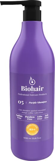 Bio Hair Purple Turunculaşma Karşıtı Mor Şampuan 1000 ml No:05 - 2