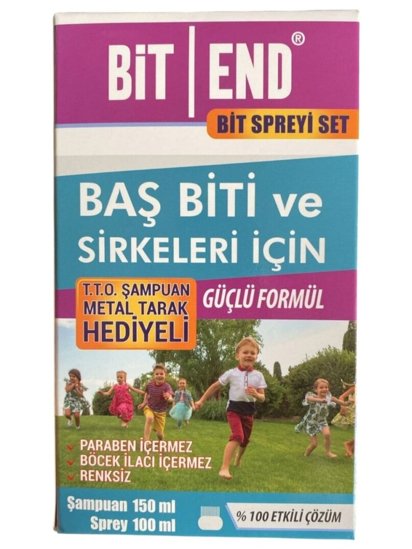 Bitend Bit Şampuanı 150 ml - Bit Spreyi 100 ml Metal Tarak Hediyeli - 1