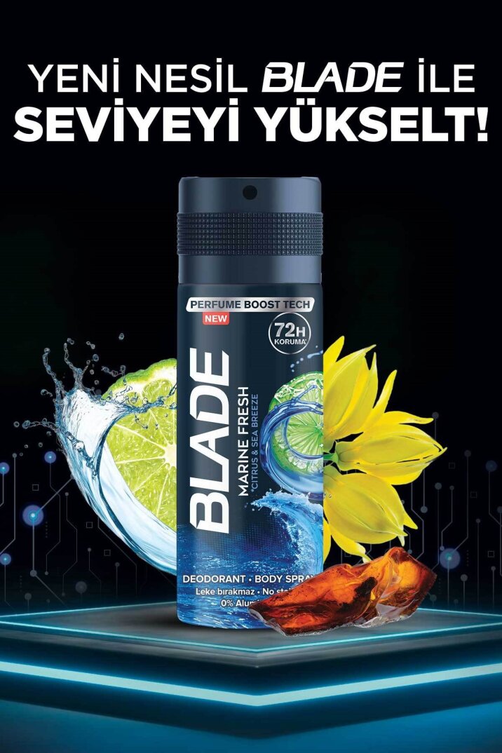 Blade Deodorant Marine Fresh 150Ml - 3