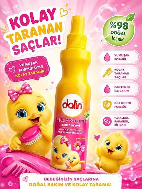Dalin Kolay Tarama Saç Spreyi Badem Özlü - 2