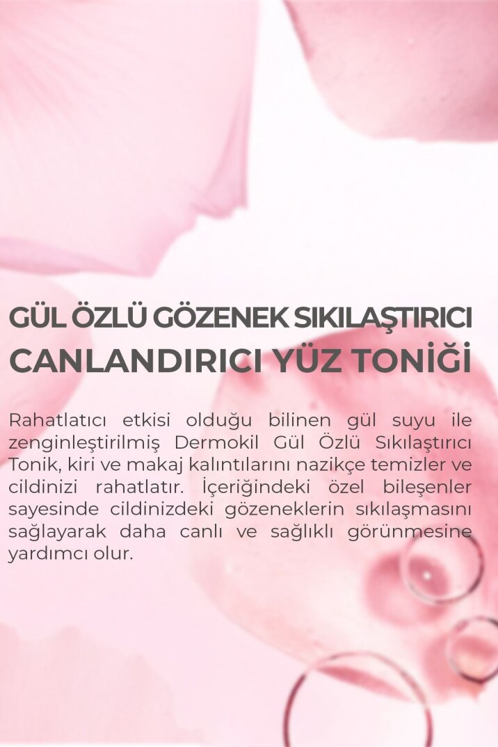 Dermokil %100 Doğal Gül Suyu Canlandırıcı Sıkılaştırıcı Tonik - 5