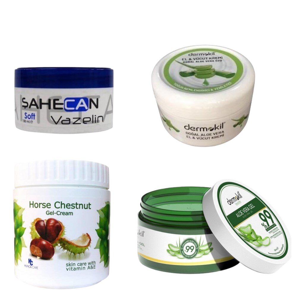 Dermokil Aloe Vera Jel 300 ml %99 Saflıkta +Dermokil Nemlendirici El Yüz Bakım Kremi Aloe Vera Özlü  - 1