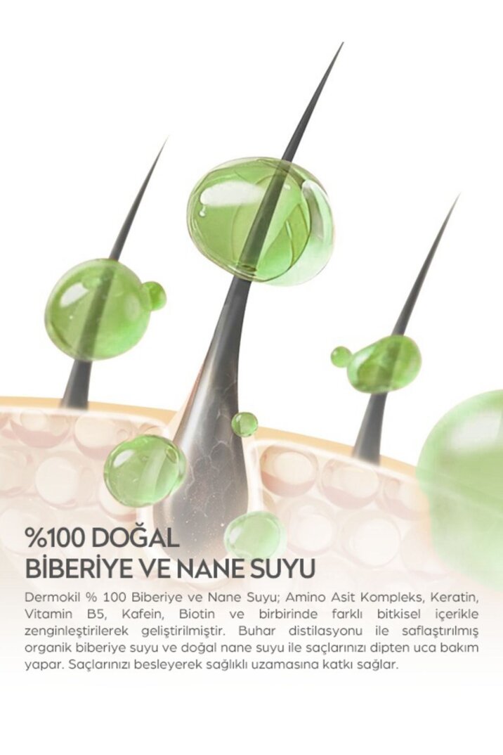 Dermokil Biberiye Suyu %100 Doğal Saç Güçlendirici Sprey 250 Ml - 2