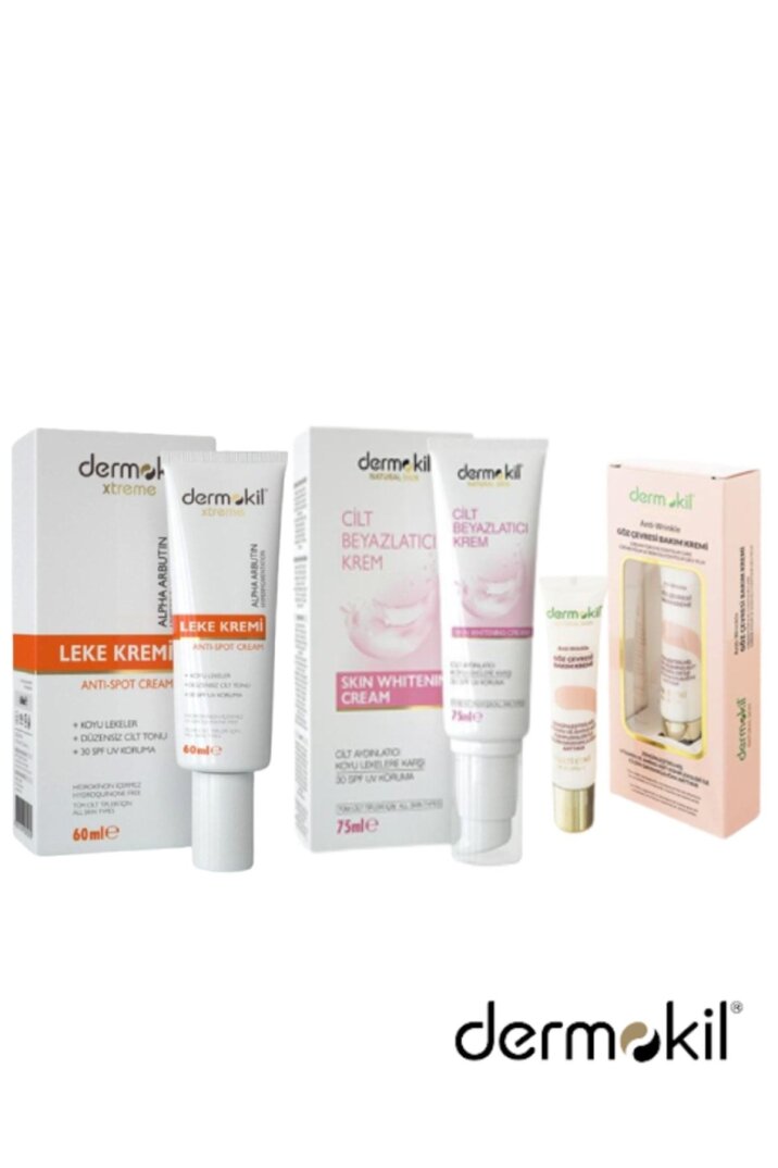 Dermokil Cilt Beyazlatıcı Krem 75ml & Antı Spot Leke Kremi 60 ml & Göz Çevresi Kremi 15 ml - 1