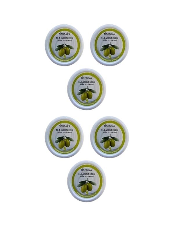 Dermokil Doğal Zeytinyağlı El Kremi 220 ml X 6 Adet 617888931115 - 1