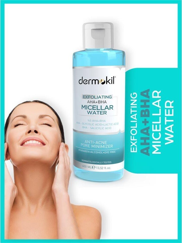 Dermokil Exfoliating Aha+Bha Niacinamide Micellar Makyaj Temizleme Suyu 400 ml - 3