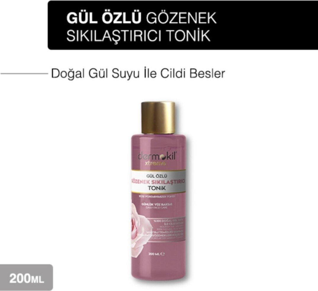 Dermokil Gül Özlü Gözenek Sıkılaştırıcı Tonik 200 ml - 2