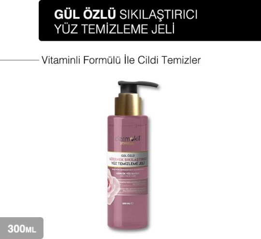 Dermokil Gül Özlü Gözenek Sıkılaştırıcı Yüz Temizleme Jeli 300 ml - 2