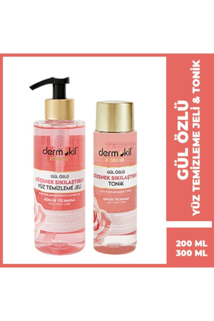 Dermokil Gül Yüz Temizleme Jeli 400 ml Gül Tonik 200 - 1