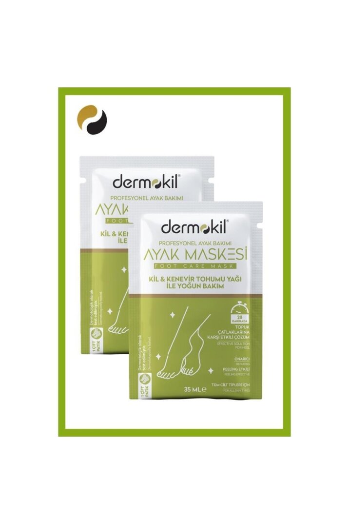 Dermokil Kil Ve Kenevir Yağlı Peeling Etkili Ayak Maskesi 35 Ml 2 ' Li Set - 1