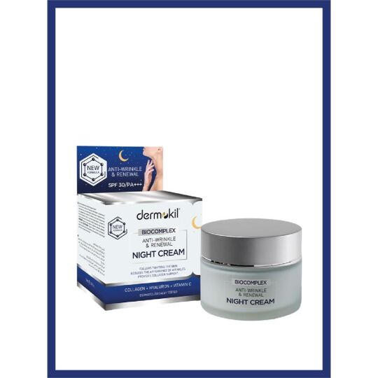 DERMOKİL Kırışıklık Karşıtı & Yenileyici Gece Kremi 50 ml