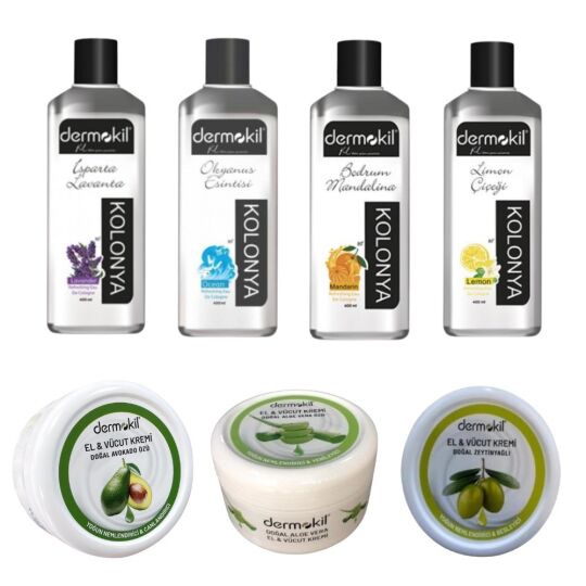 Dermokil Kolonya Lavanta Okyonus Mandalina Limon 400 ml 4 lü Konl