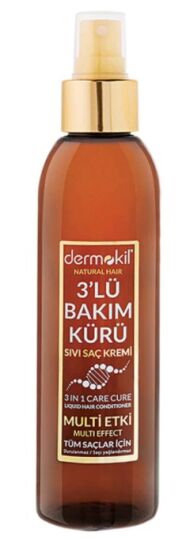Dermokil Natural Hair 3'lü Bakım Kürü Sıvı Saç Kremi 200 ML