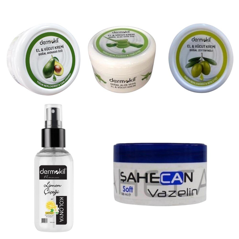 Dermokil Nemlendirici El Yüz Bakım Kremi Aloe Vera Özlü 220 ml +Dermokil Zeytinyağlı El Ve Vücut Kre - 1