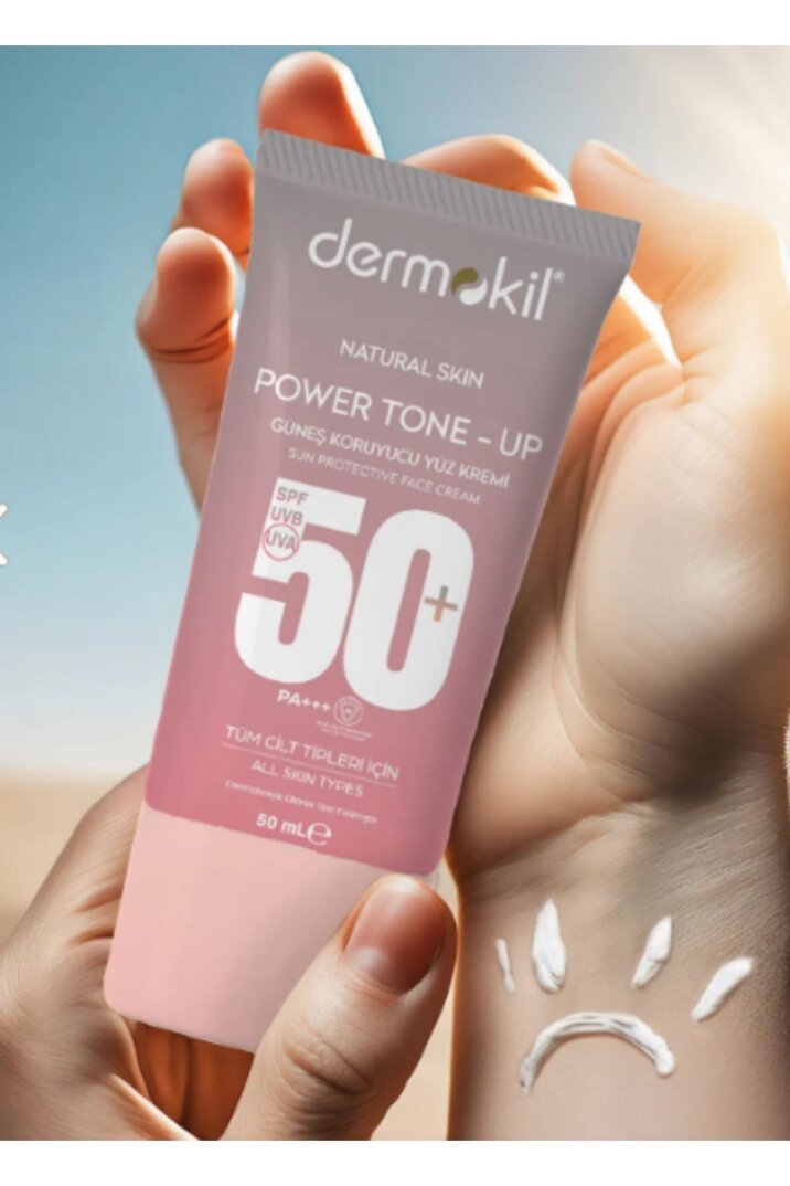 Dermokil Power Tone-Up Güneş Koruyucu Yüz Kremi 50+Spf - 50 ML X 2 Adet - 1