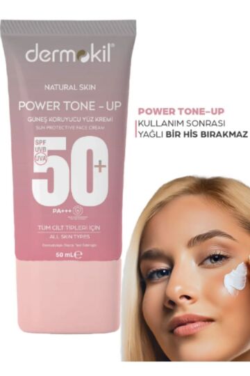Dermokil Power Tone-Up Güneş Koruyucu Yüz Kremi 50+Spf - 50 ML X 2 Adet - 3