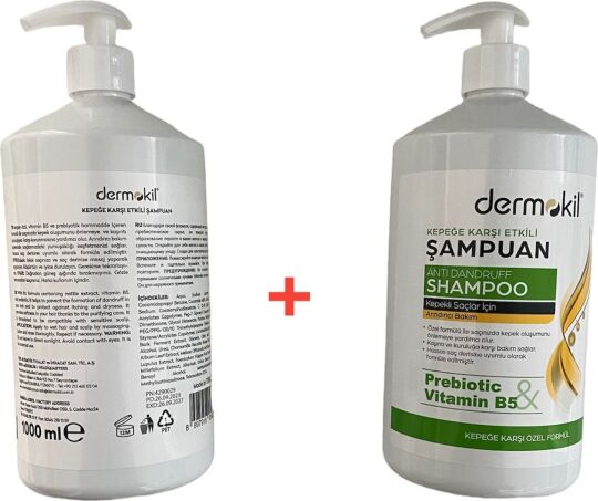 Dermokil Prebiotic Vitamin B5 Şampuan  Seti Sette 2 Adet 1000 ML Şampuan Mevcuttur - 2