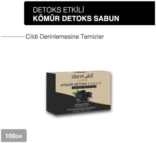 Dermokil Sabun 100 G - Kömürlü Detoks - 2