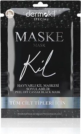 DERMOKİL Soyulabilir Havyarlı Siyah Kil Yüz Maskesi 15 ml