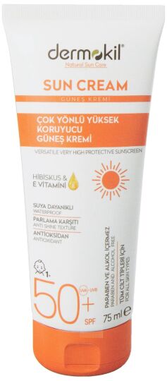 Dermokil Sun Cream SPF 50 Çok Yönlü Yüksek Koruyucu Güneş Kremi (75 ml) - 4