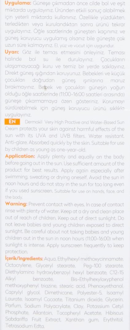 Dermokil Sun Cream SPF 50 Çok Yönlü Yüksek Koruyucu Güneş Kremi (75 ml) - 5