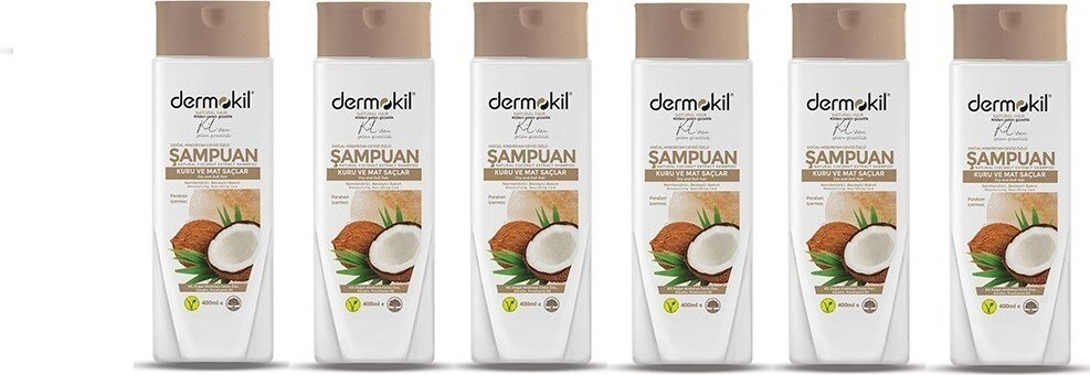 Dermokil Vegan Hindistan Cevizi Özlü Şampuan 400 ml 6'lı Set - 1