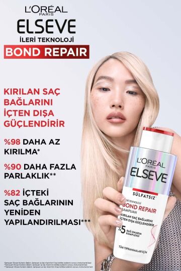 Elseve Bond Repair Tüm Yıpranmalar Için Saç Bağlarını Güçlendirici Şampuan 200ml - 7