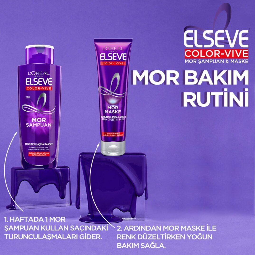 Elseve Turunculaşma Karşıtı Mor Şampuan 200 ml - 5