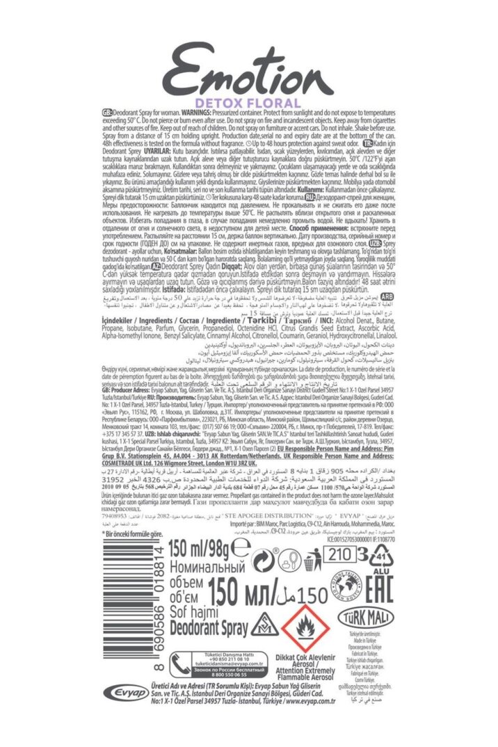Emotion Detox Floral Kadın Deodorant 150 ml - 7