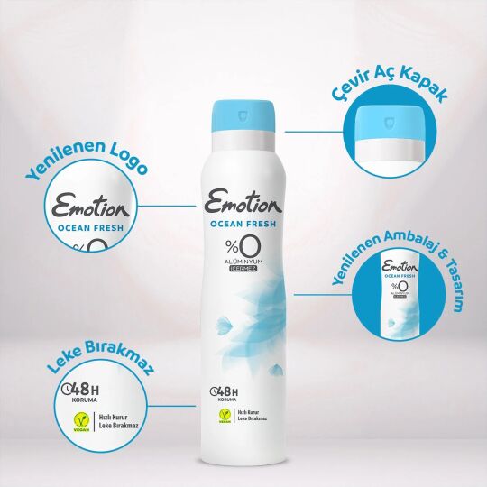 Emotion Ocean Fresh Deo Sprey 150 ml - 5