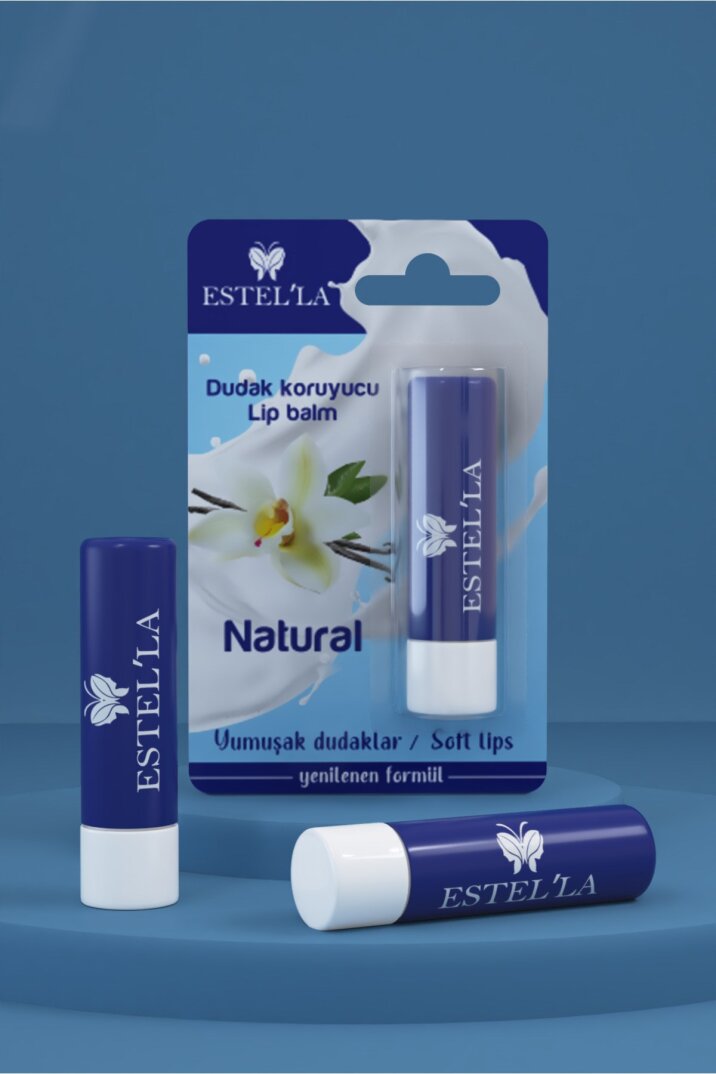 Estella Kuruyan ve Çatlayan Dudakalara Yoğun Bakım Kremi, Koruma ve Onarım, Nemlendirici Natural Lip - 1