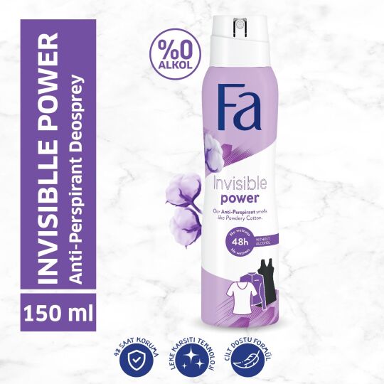Fa Invisible Power Kadın Terleme Karşıtı Deosprey 150 Ml