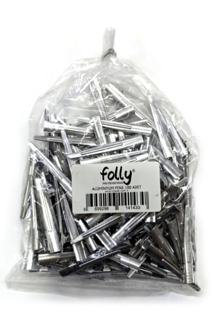 Folly Alüminyum Saç Pensi 100'lü 8699296141430 - 1