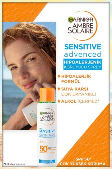 Garnier Ambre Solaire Hassas Ciltler Için Güneş Koruyucu Sprey Spf 50 200 ml - 2