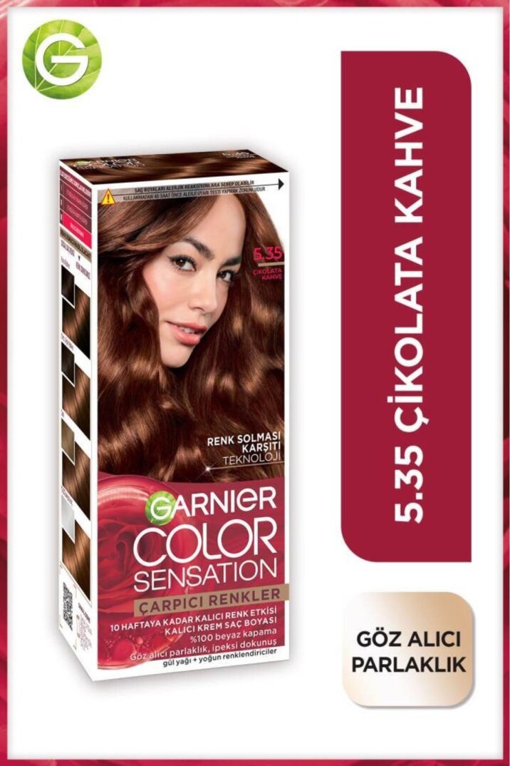 Garnier Çarpıcı Renkler 5.35 Çikolata Kahve Saç Boyası, Demikit - 1