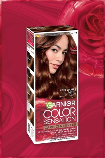 Garnier Çarpıcı Renkler 5.35 Çikolata Kahve Saç Boyası, Demikit - 4