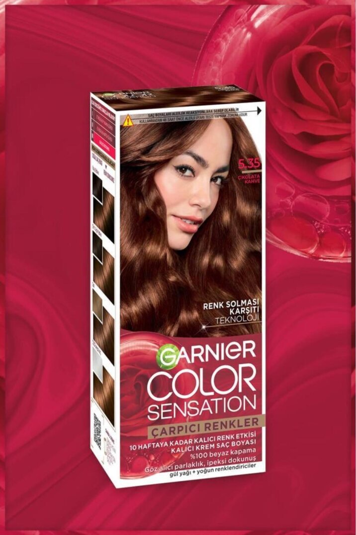 Garnier Çarpıcı Renkler 5.35 Çikolata Kahve Saç Boyası, Demikit - 4