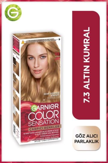 Garnier Çarpıcı Renkler 7.3 Altın Kumral Saç Boyası, Demikit - 1