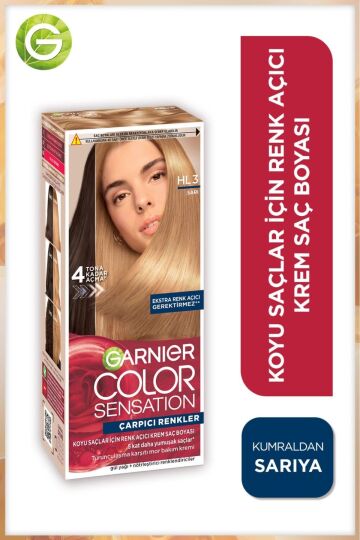 Garnier Çarpıcı Renkler HL3 Sarı Saç Boyası, Demikit
