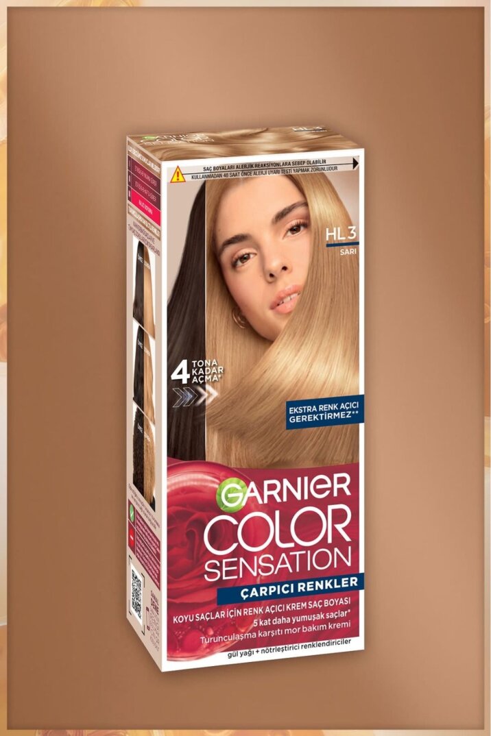 Garnier Çarpıcı Renkler HL3 Sarı Saç Boyası, Demikit - 3