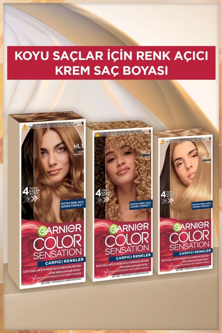 Garnier Çarpıcı Renkler HL3 Sarı Saç Boyası, Demikit - 6